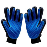Pet Grooming Gloves - Breathable, Fast Drying - Machine Washable InfiniteWags Left Hand Blue 