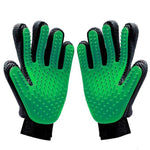 Pet Grooming Gloves - Breathable, Fast Drying - Machine Washable InfiniteWags Right Hand Green 