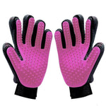 Pet Grooming Gloves - Breathable, Fast Drying - Machine Washable InfiniteWags Left Hand Pink 