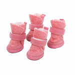 Winter Dog Boots InfiniteWags Pink S 