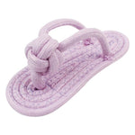 Rope Dog Toy Slipper - Not An Actual Slipper - 100% rope InfiniteWags Purple 