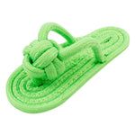 Rope Dog Toy Slipper - Not An Actual Slipper - 100% rope InfiniteWags Green 