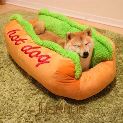 Hot Dog Bed for Dogs InfiniteWags 