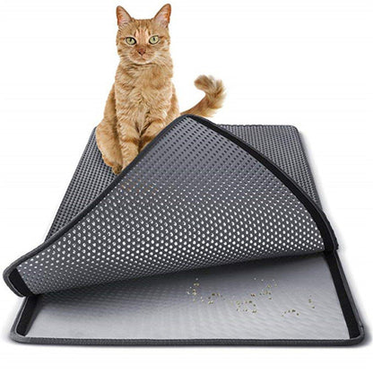 Cat Litter Mat Trapper - Waterproof Double-Layer Litter Mat - Non-slip InfiniteWags XL - 22" by 29" 