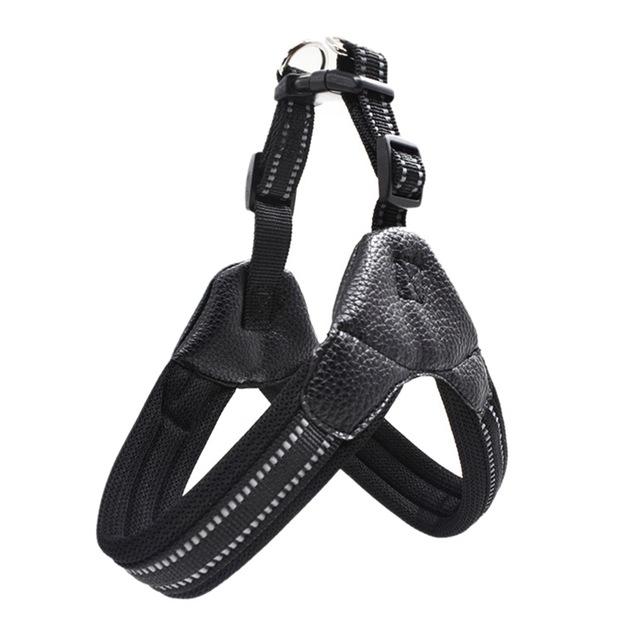 Padded Dog Harness - Nylon InfiniteWags Black XS 