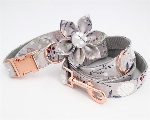 Lux Wild Flower Collar and Leash Set InfiniteWags XL (43-66cm Length) 