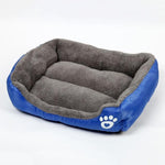 Soft Fleece Dog Bed - Waterproof InfiniteWags Blue S 