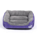 Soft Fleece Dog Bed - Waterproof InfiniteWags Purple L 
