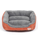 Soft Fleece Dog Bed - Waterproof InfiniteWags Orange S 