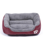 Soft Fleece Dog Bed - Waterproof InfiniteWags Wine L 