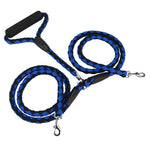 Double Lead Dog Leash - Durable Braided Nylon - Quick snap buckle InfiniteWags 