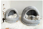 Deluxe Cat Cave Bed - Drop Down Ball InfiniteWags 