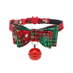 Cat Christmas Collar with Bell - Bowknot InfiniteWags G XS 