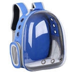 Transparent Pet Backpack - Breathable InfiniteWags Blue 