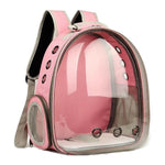 Transparent Pet Backpack - Breathable InfiniteWags Pink 