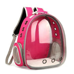 Transparent Pet Backpack - Breathable InfiniteWags Brilliant red 