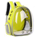 Transparent Pet Backpack - Breathable InfiniteWags Yellow 