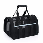 Pet Travel Bag - Up to 22 lb Capacity InfiniteWags Black S 