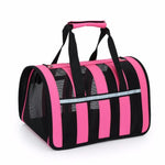 Pet Travel Bag - Up to 22 lb Capacity InfiniteWags Pink S 