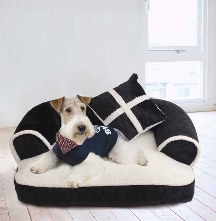 Plush Dog Sofa - Soft Pet Bed - Anti Anxiety InfiniteWags 