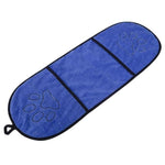 Dog Towel with Hand Pockets - Super Absorbent Microfiber InfiniteWags Blue 