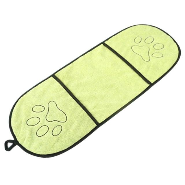 Dog Towel with Hand Pockets - Super Absorbent Microfiber InfiniteWags Yellow 