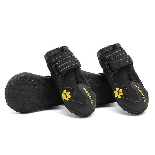 Waterproof Dog Shoes - Breathable - Reflector InfiniteWags Black Size 5 
