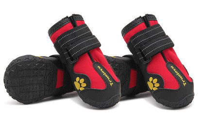 Waterproof Dog Shoes - Breathable - Reflector InfiniteWags Red Size 5 