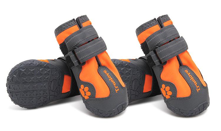 Waterproof Dog Shoes - Breathable - Reflector InfiniteWags Orange Size 5 