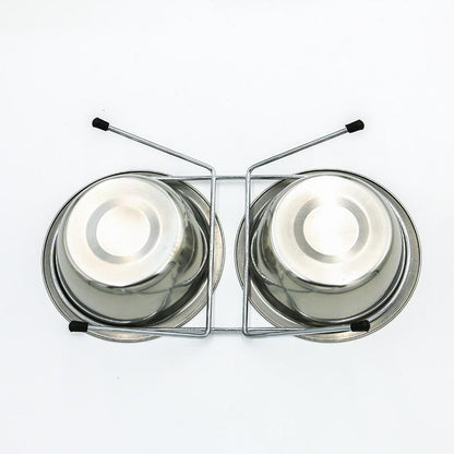Raised Stainless Steel Dog Bowls - Anti-skid Pet Bowls InfiniteWags 