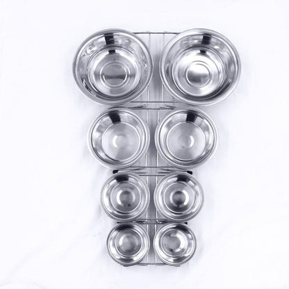 Raised Stainless Steel Dog Bowls - Anti-skid Pet Bowls InfiniteWags 