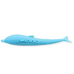 Catnip Cat Toy - Soft Silicone - Dolphin Shape InfiniteWags Blue 