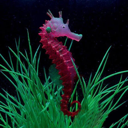 Glowing Sea Horse Aquarium Decor - Fluorescent InfiniteWags 