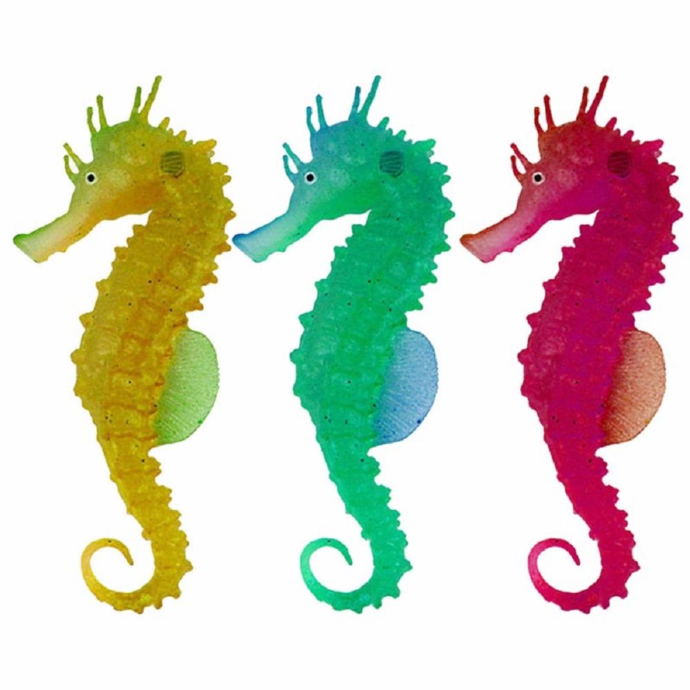 Glowing Sea Horse Aquarium Decor - Fluorescent InfiniteWags 