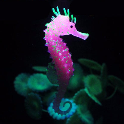 Glowing Sea Horse Aquarium Decor - Fluorescent InfiniteWags 