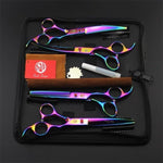 Professional Dog Grooming Scissor Set - 7" InfiniteWags Colorful P-704 