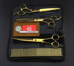 Professional Dog Grooming Scissor Set - 7" InfiniteWags Golden P-703 