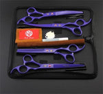 Professional Dog Grooming Scissor Set - 7" InfiniteWags Purple P-704 K 