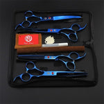 Professional Dog Grooming Scissor Set - 7" InfiniteWags Blue P-704 