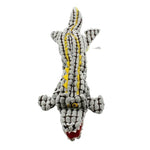 Alligator Dog Toy - Built in Squeaker InfiniteWags Gray 