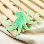 Glowing Octopus Aquarium Ornament - Fluorescent - Suction Cup InfiniteWags 