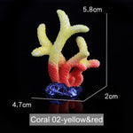 Artificial Mini Coral - Aquarium Decoration InfiniteWags Red & Yellow 