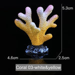 Artificial Mini Coral - Aquarium Decoration InfiniteWags White & Yellow 