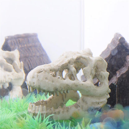 Dinosaur Skull Aquarium Ornament - Aquarium Decor InfiniteWags 