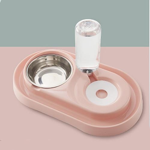 Pet Food Bowl with Self-filling Water Dispenser InfiniteWags 