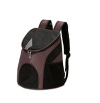 Breathable Pet Carrier Backpack - Adjustable Travel Bag InfiniteWags Brown S 
