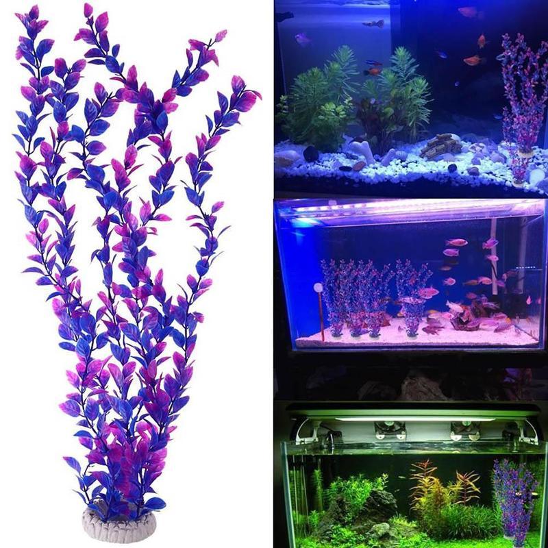 Artificial Purple Aquarium Plant - Fish Tank Decor InfiniteWags 