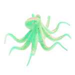 Glowing Octopus Aquarium Ornament - Fluorescent - Suction Cup InfiniteWags Green 