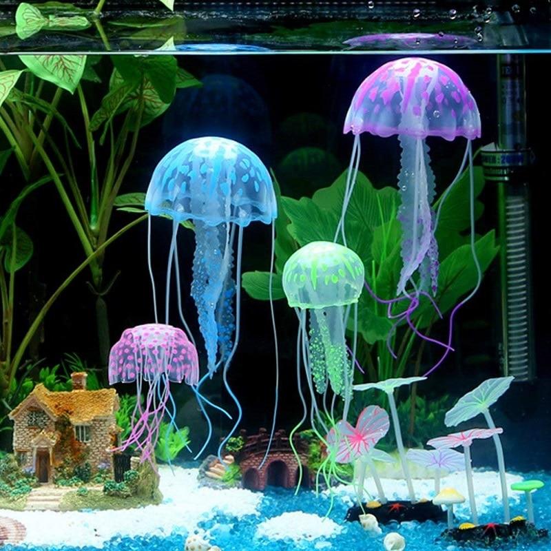 Artificial Glowing Jellyfish - Aquarium Decoration InfiniteWags 