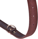 Genuine Leather Dog Collar - Heavy-duty - Rustproof Double D-Ring InfiniteWags 